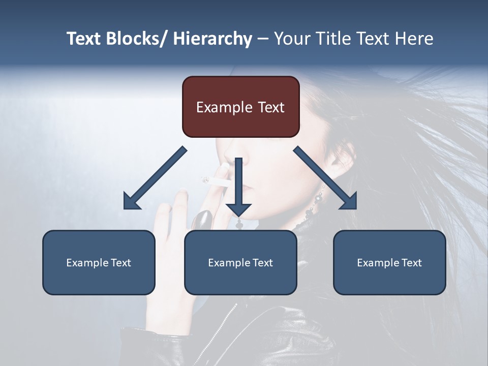 Woman Leather Beautiful PowerPoint Template
