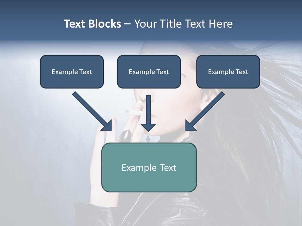 Woman Leather Beautiful PowerPoint Template