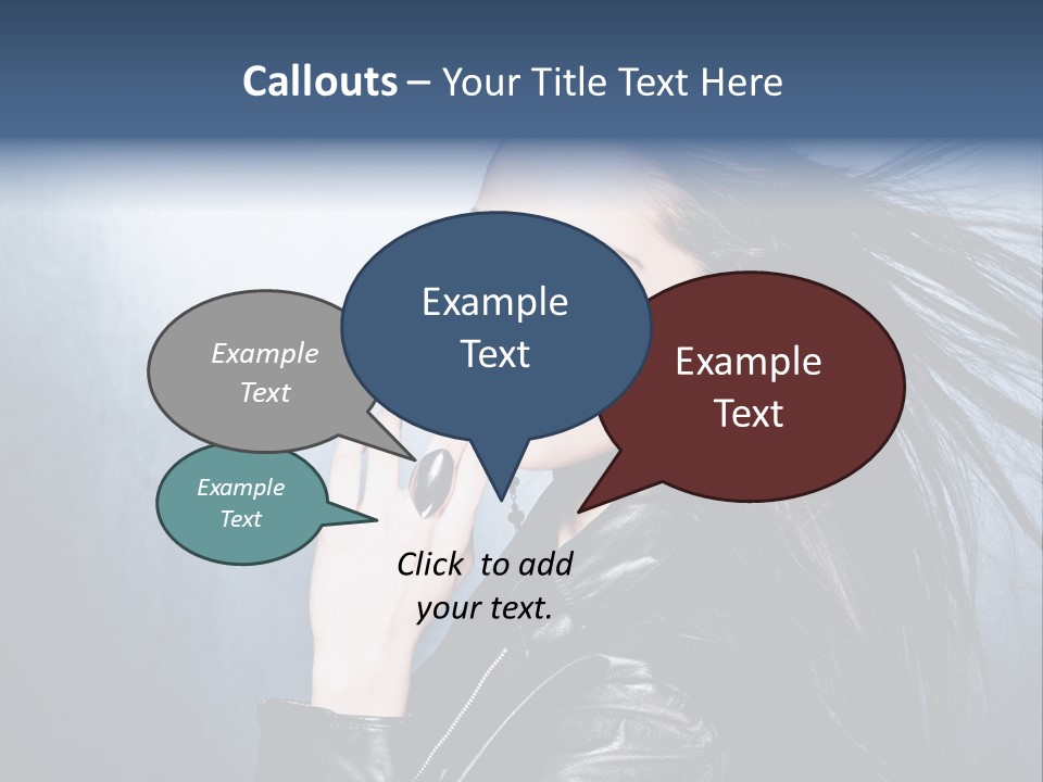 Woman Leather Beautiful PowerPoint Template