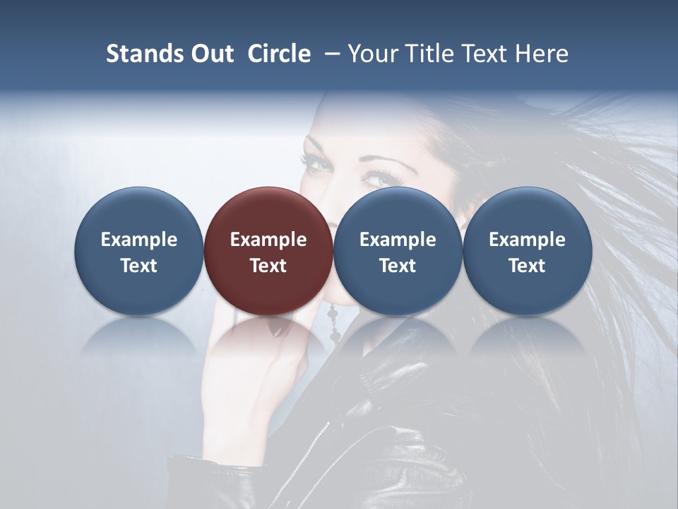Woman Leather Beautiful PowerPoint Template