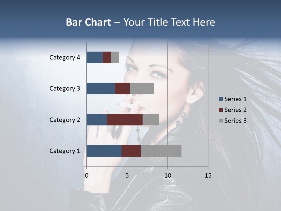 Woman Leather Beautiful PowerPoint Template