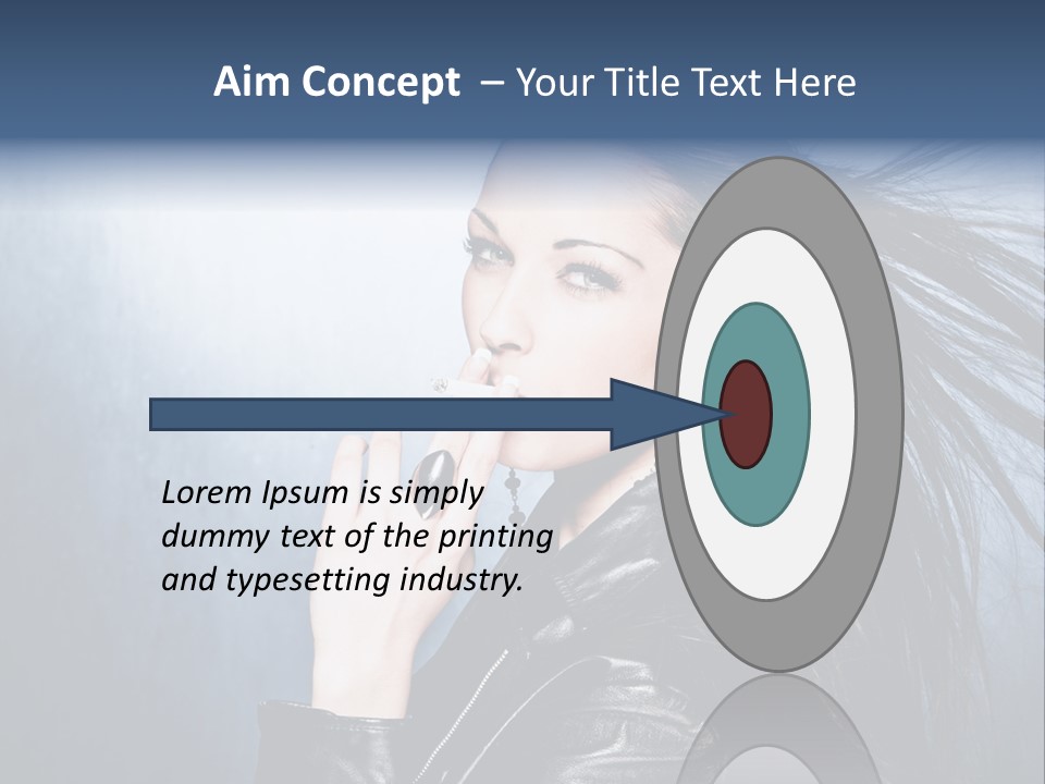 Woman Leather Beautiful PowerPoint Template