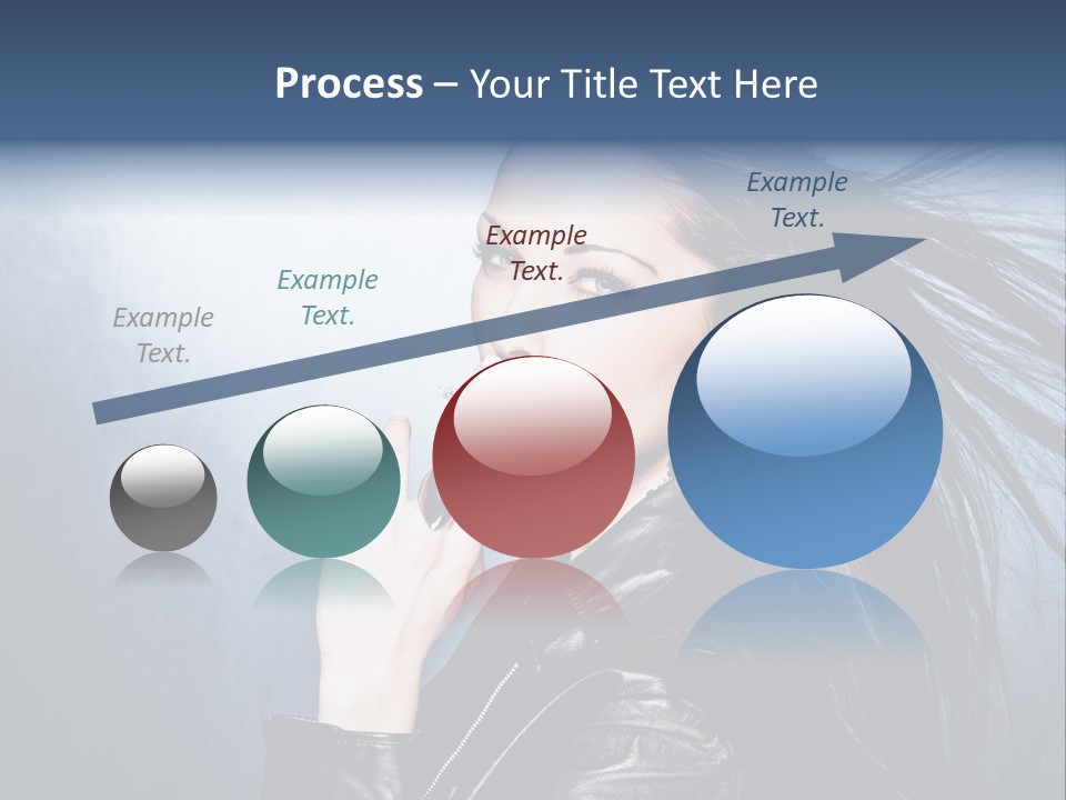 Woman Leather Beautiful PowerPoint Template