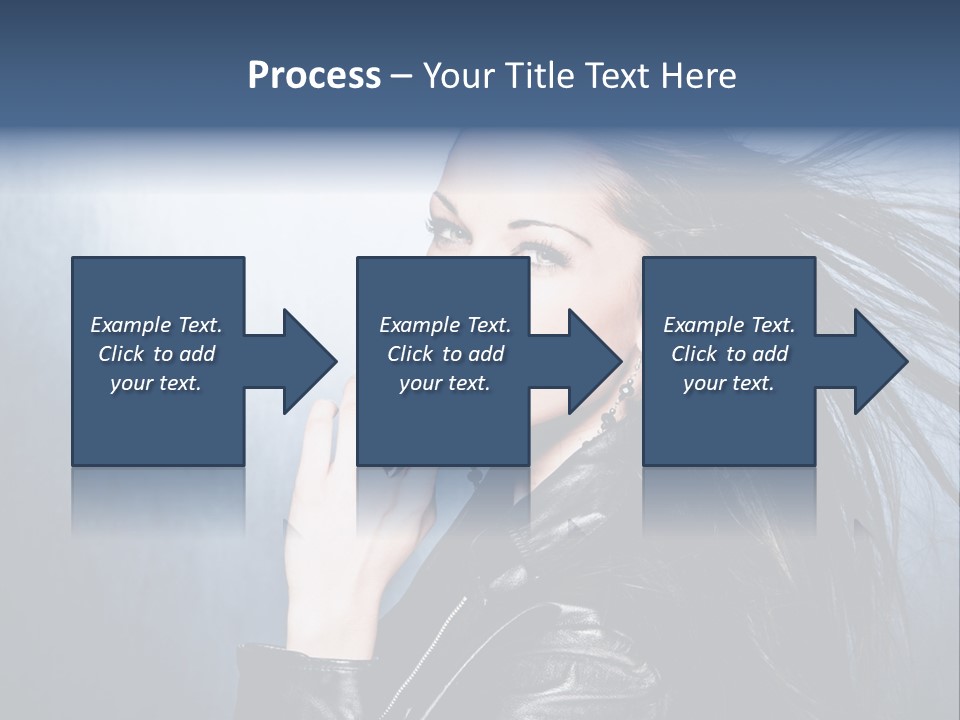 Woman Leather Beautiful PowerPoint Template