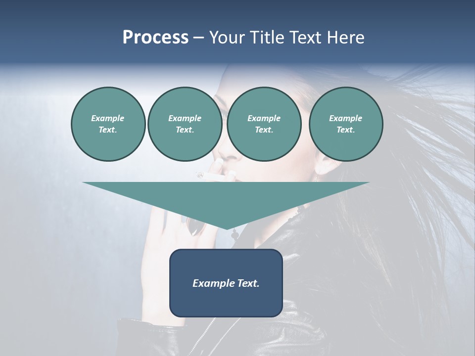 Woman Leather Beautiful PowerPoint Template