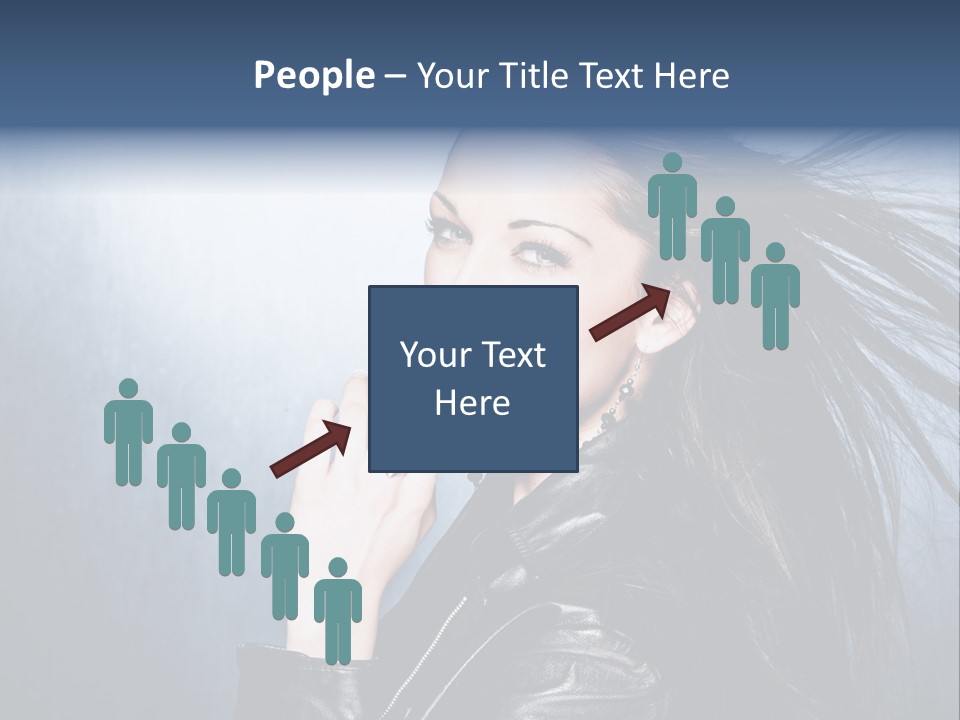 Woman Leather Beautiful PowerPoint Template