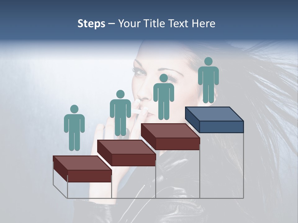 Woman Leather Beautiful PowerPoint Template