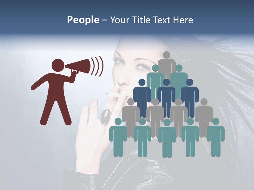 Woman Leather Beautiful PowerPoint Template