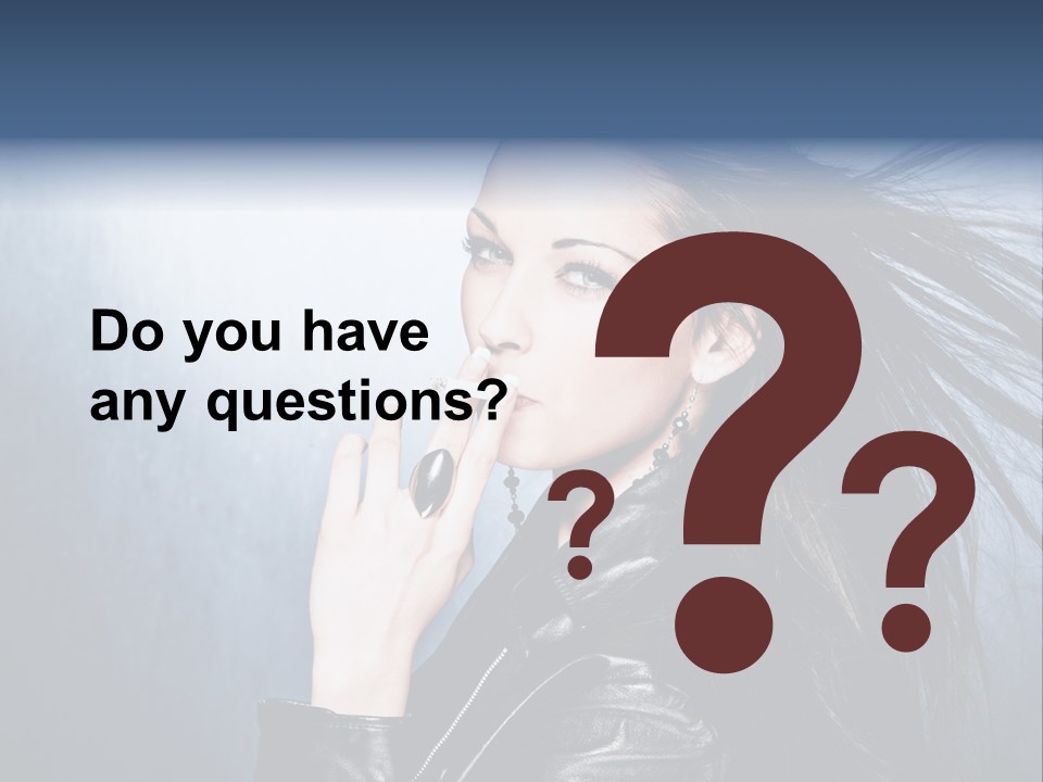 Woman Leather Beautiful PowerPoint Template