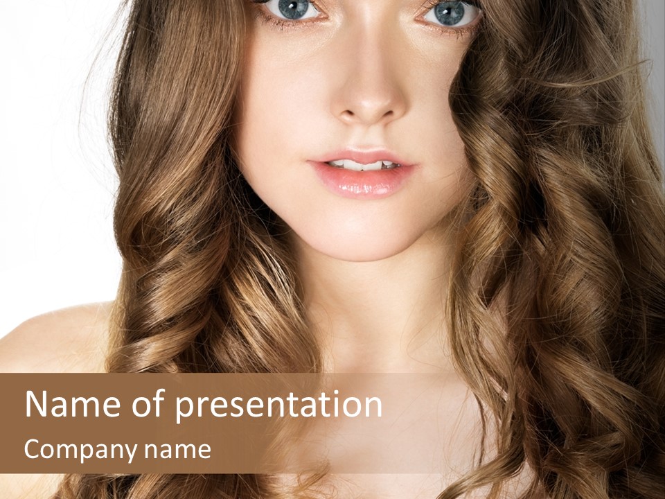 Adult Freshness Woman PowerPoint Template