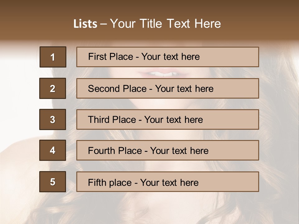 Adult Freshness Woman PowerPoint Template