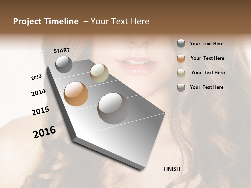 Adult Freshness Woman PowerPoint Template