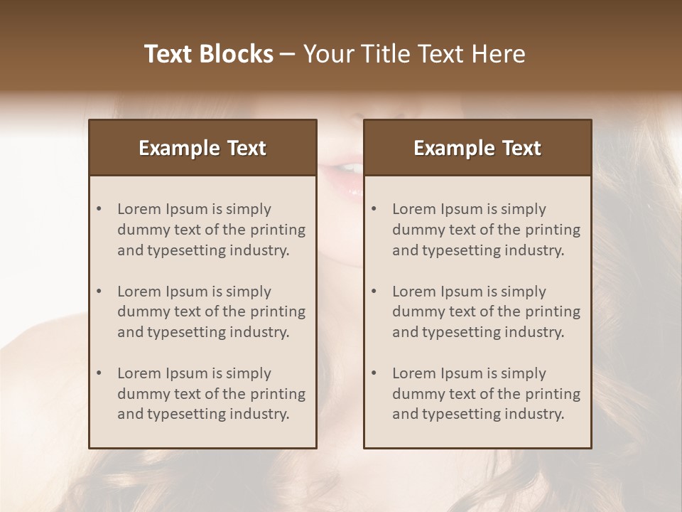 Adult Freshness Woman PowerPoint Template