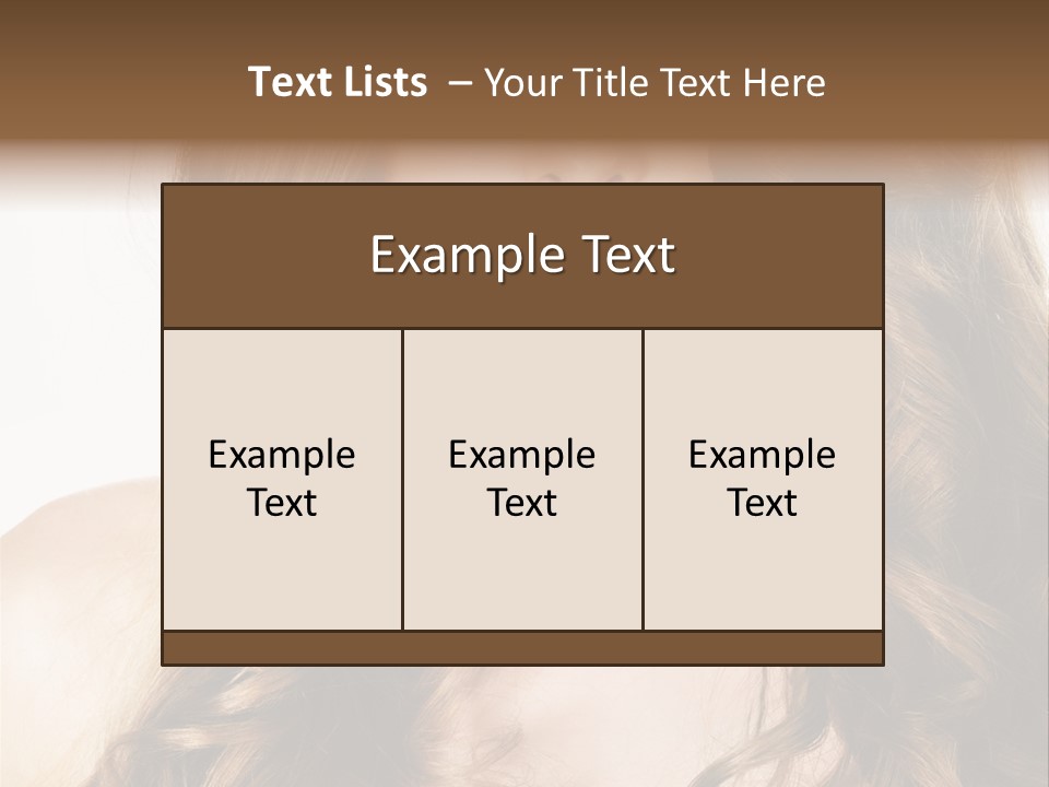 Adult Freshness Woman PowerPoint Template