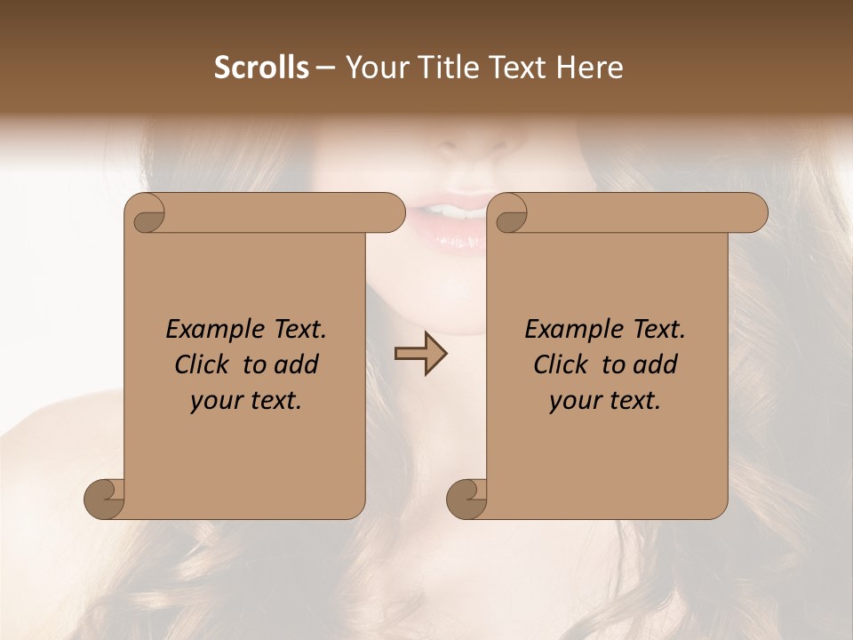 Adult Freshness Woman PowerPoint Template