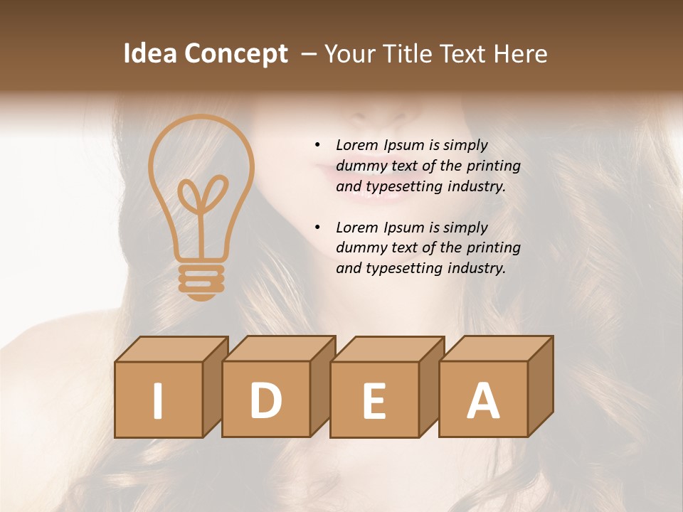 Adult Freshness Woman PowerPoint Template