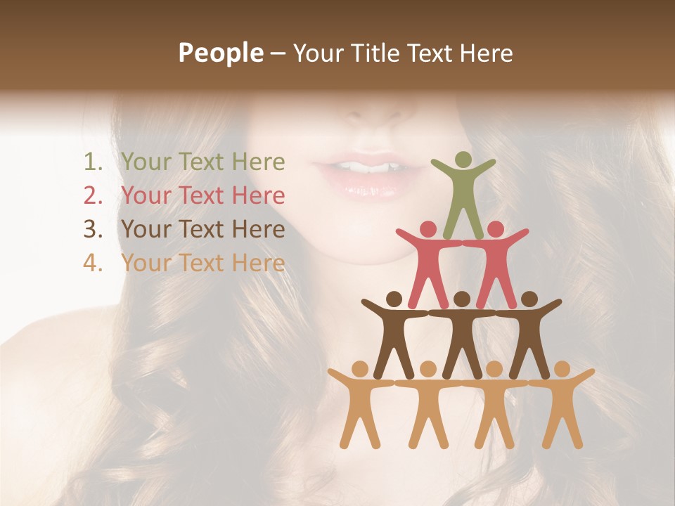 Adult Freshness Woman PowerPoint Template