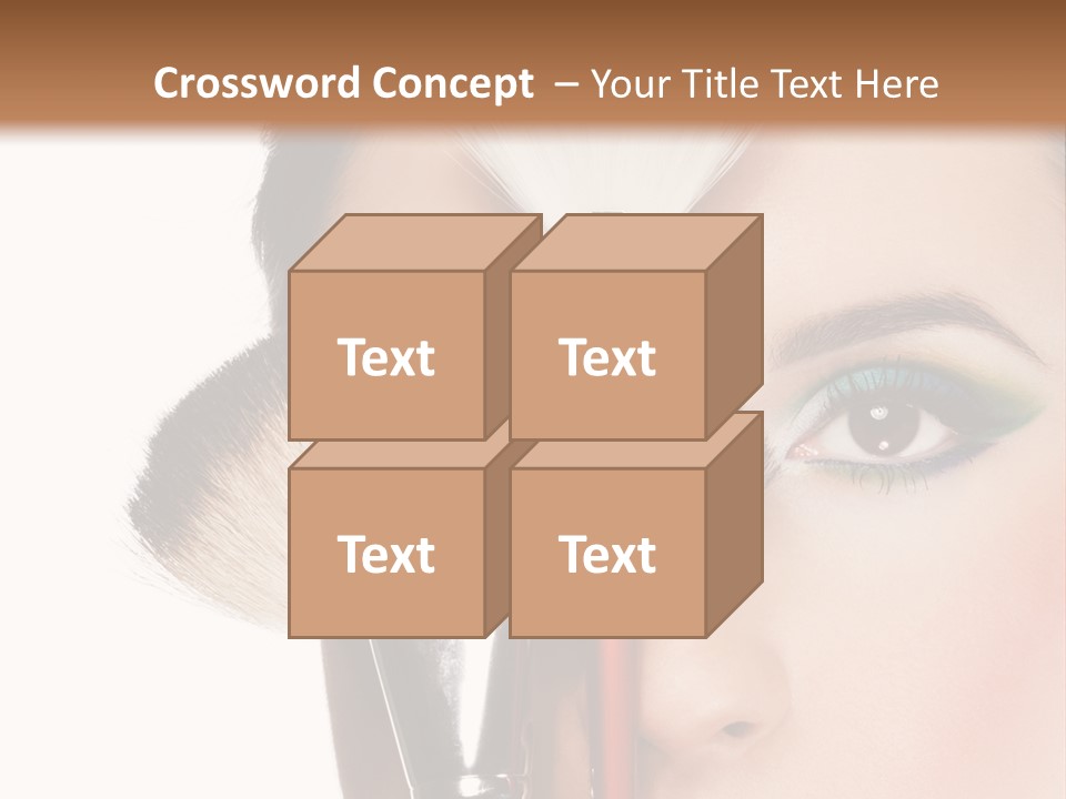 Model Face Make Up PowerPoint Template