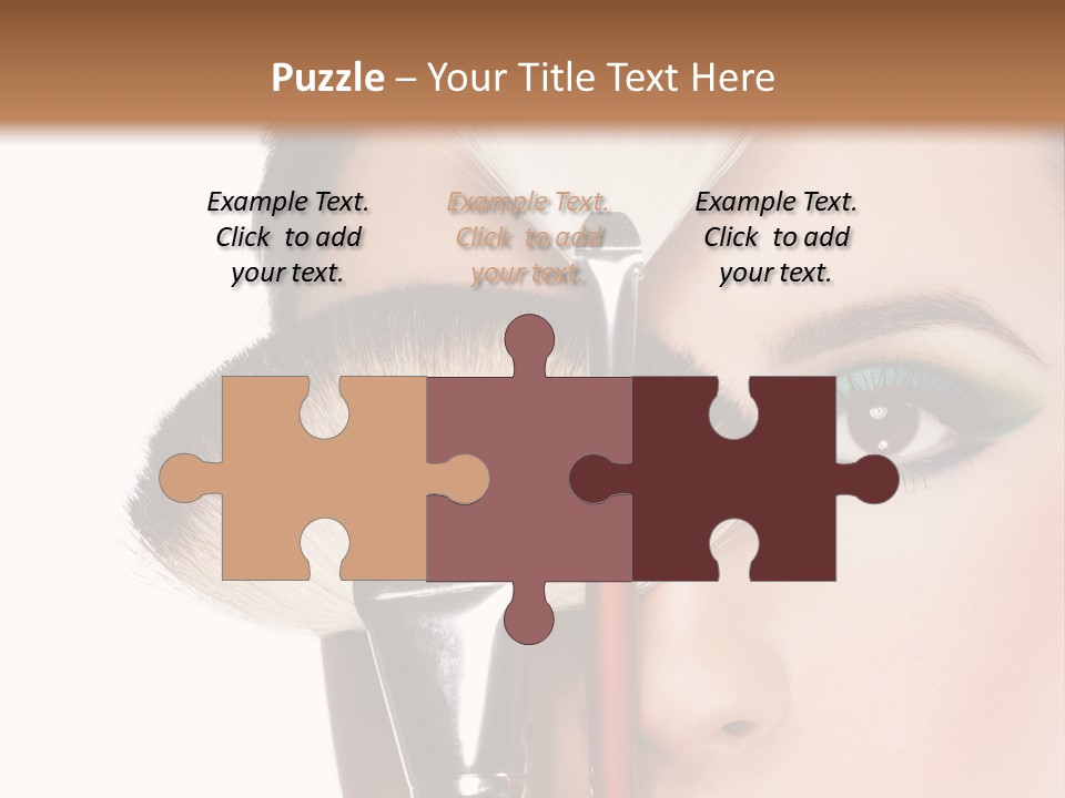 Model Face Make Up PowerPoint Template