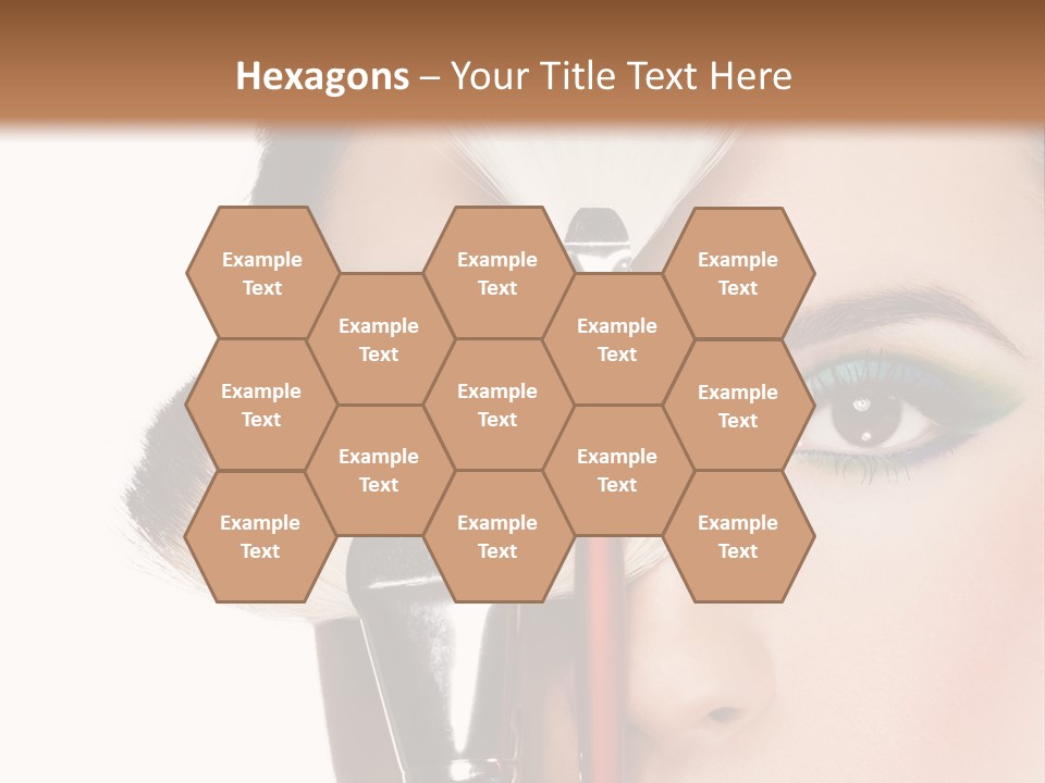 Model Face Make Up PowerPoint Template