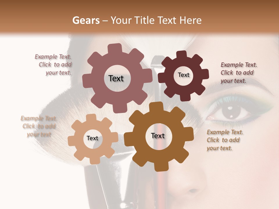 Model Face Make Up PowerPoint Template