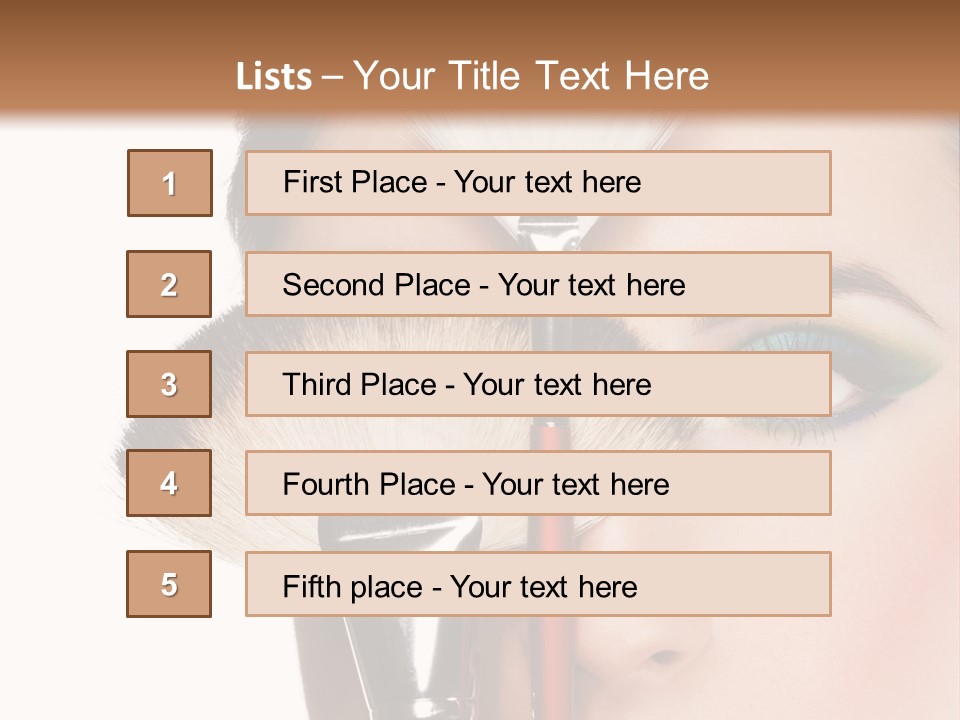 Model Face Make Up PowerPoint Template