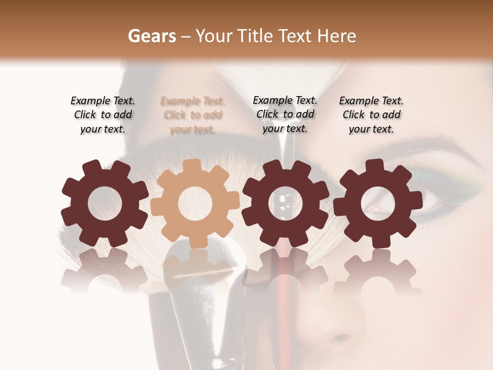 Model Face Make Up PowerPoint Template