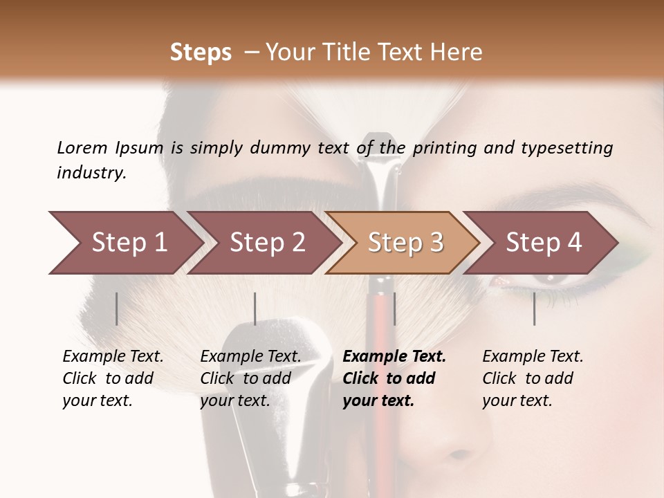 Model Face Make Up PowerPoint Template
