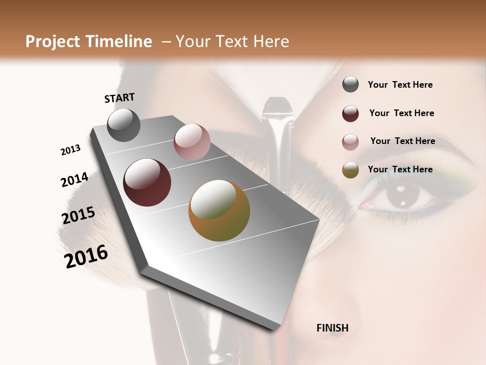 Model Face Make Up PowerPoint Template