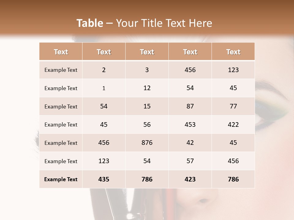 Model Face Make Up PowerPoint Template