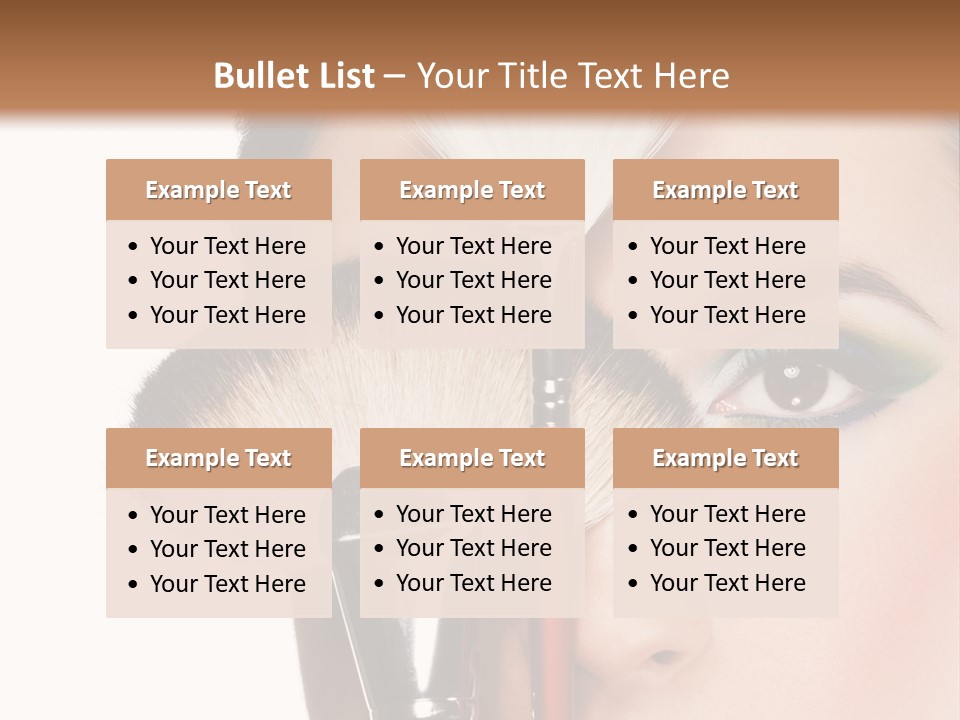 Model Face Make Up PowerPoint Template