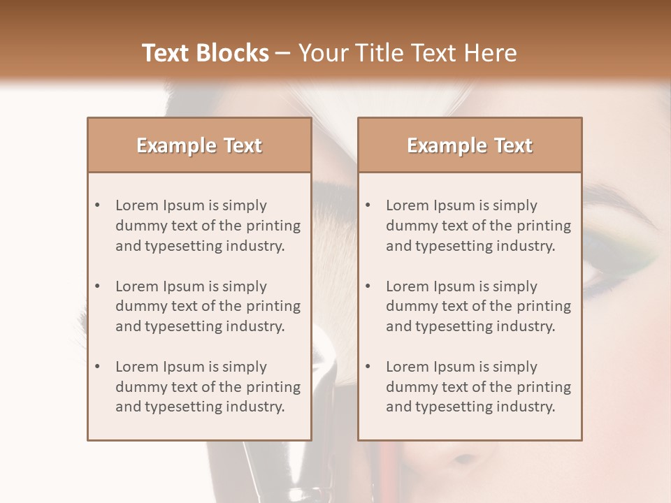 Model Face Make Up PowerPoint Template