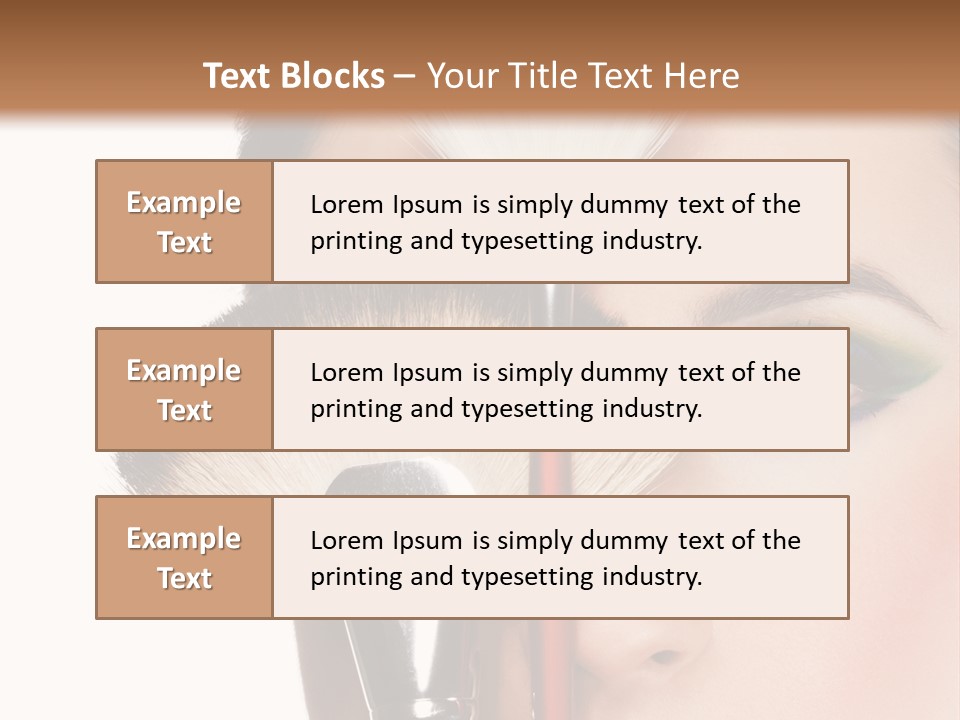 Model Face Make Up PowerPoint Template