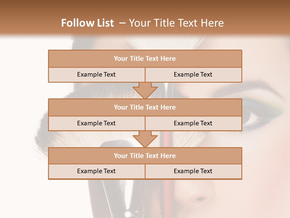 Model Face Make Up PowerPoint Template