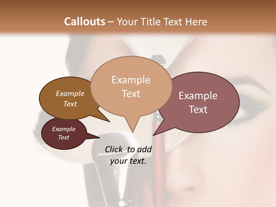 Model Face Make Up PowerPoint Template