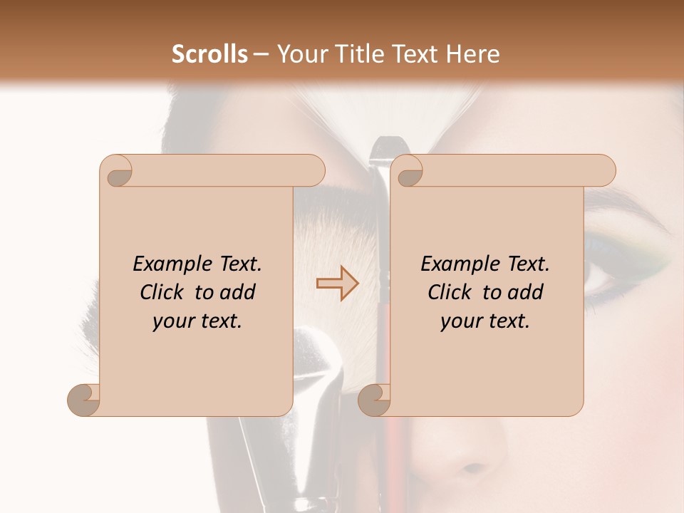 Model Face Make Up PowerPoint Template