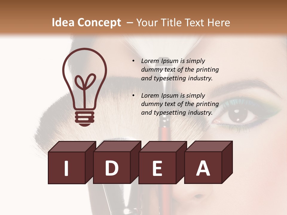 Model Face Make Up PowerPoint Template