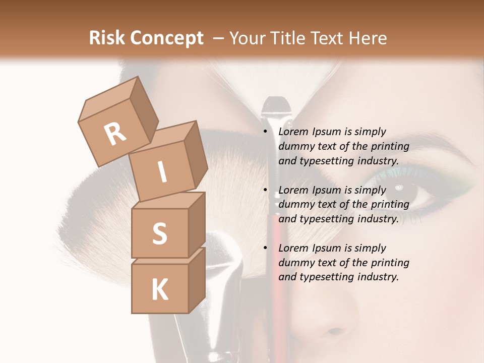 Model Face Make Up PowerPoint Template