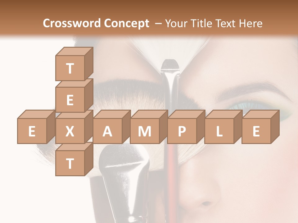 Model Face Make Up PowerPoint Template