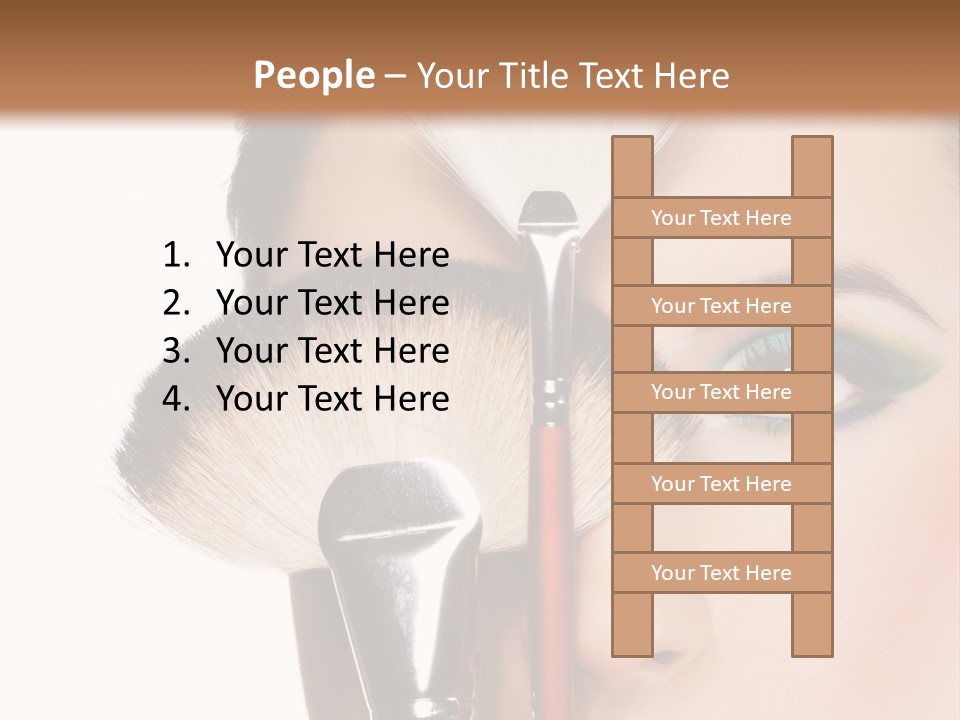 Model Face Make Up PowerPoint Template