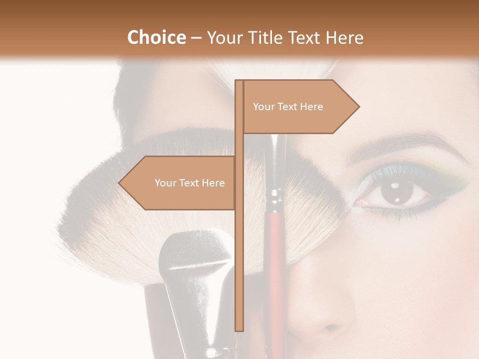 Model Face Make Up PowerPoint Template