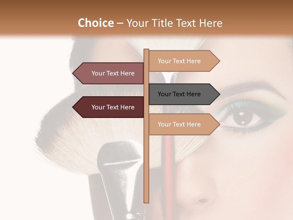 Model Face Make Up PowerPoint Template