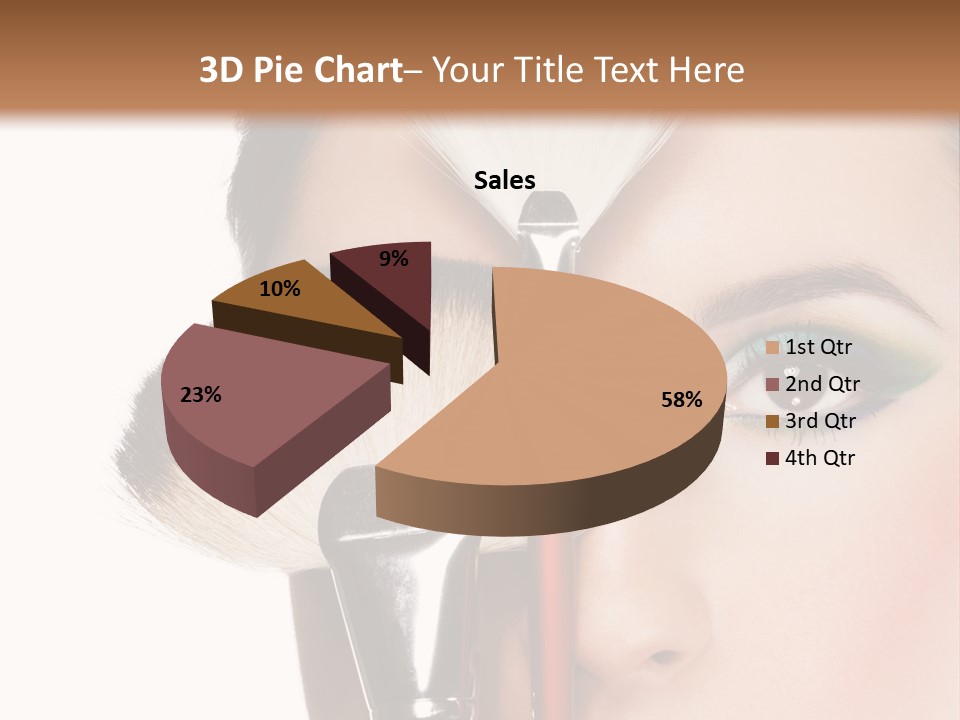 Model Face Make Up PowerPoint Template