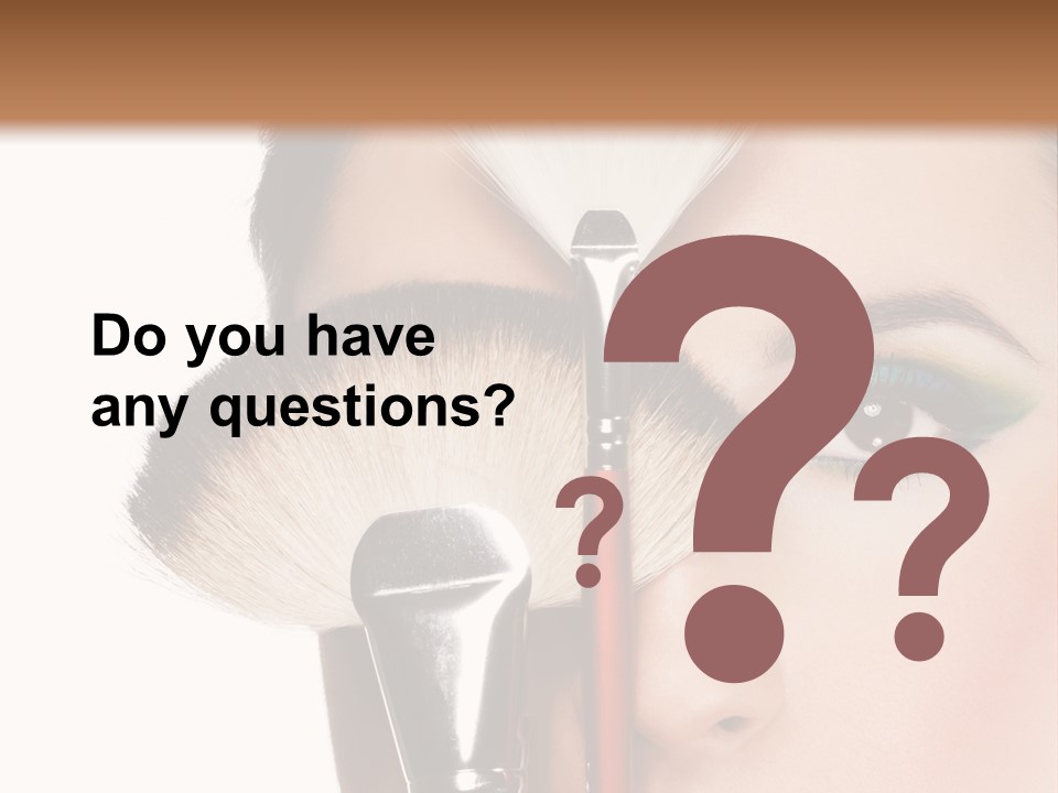 Model Face Make Up PowerPoint Template