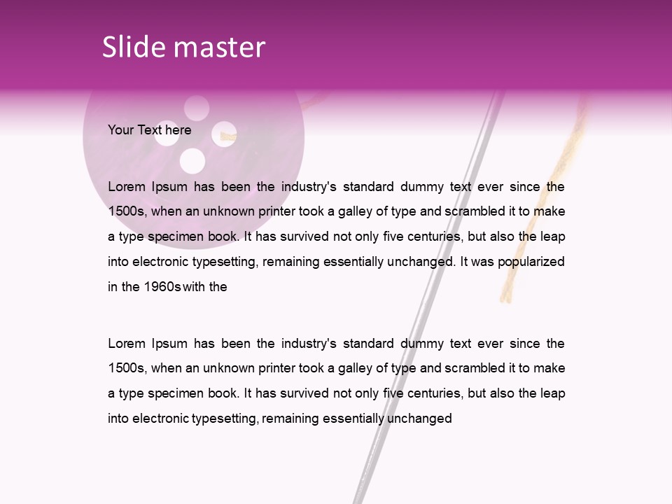 Cutout Button Symbol PowerPoint Template