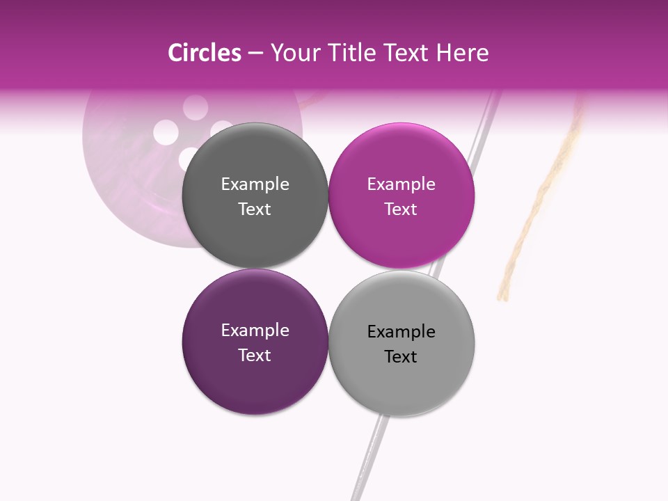 Cutout Button Symbol PowerPoint Template