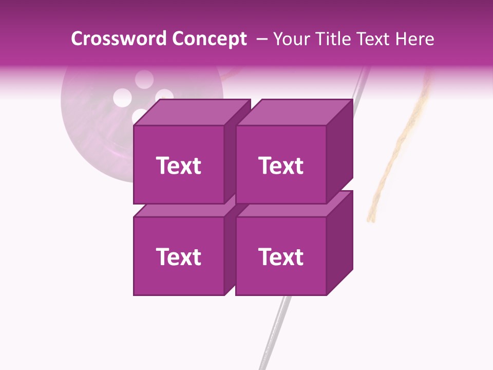 Cutout Button Symbol PowerPoint Template
