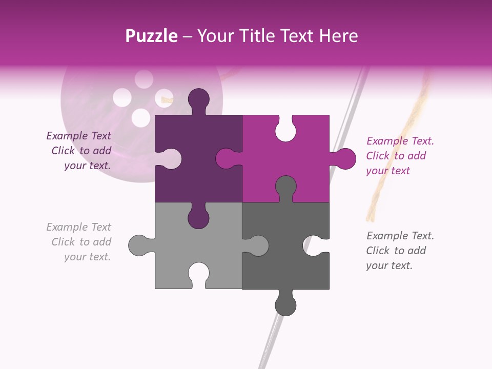 Cutout Button Symbol PowerPoint Template