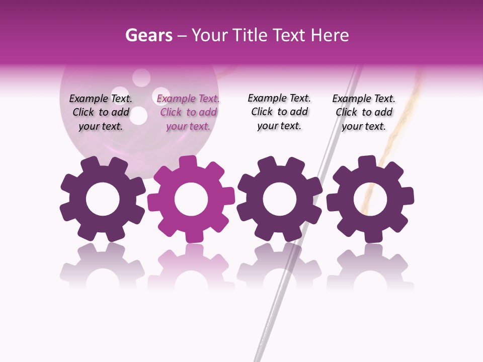 Cutout Button Symbol PowerPoint Template