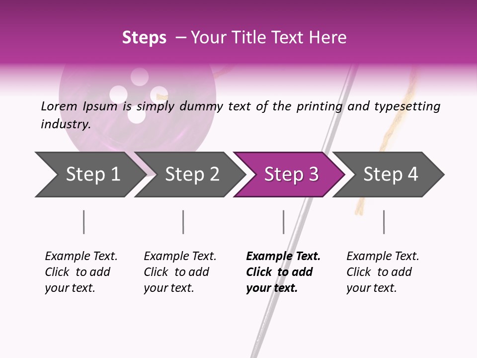Cutout Button Symbol PowerPoint Template